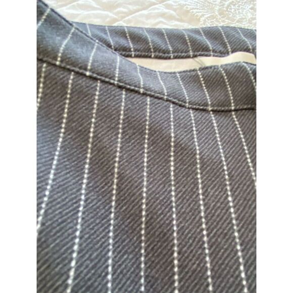 H&M Pinstriped Wide Leg Trousers Gray NWT Size Small - Picture 8 of 11